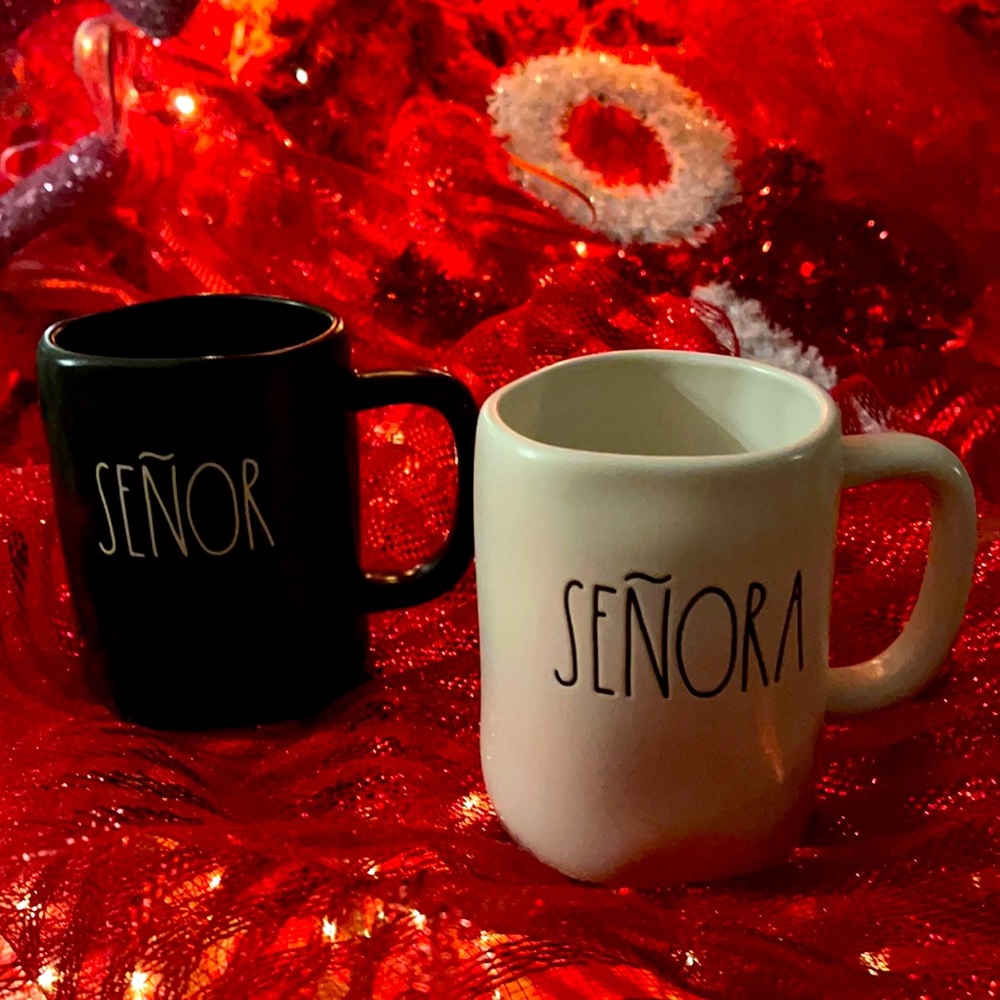 Rae Dun Señor Señora Mug Set Black & White